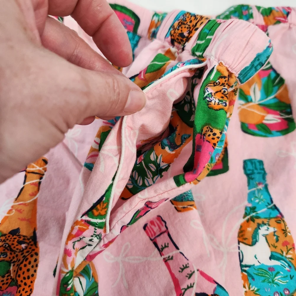 Printfresh Pink Pajama Pants with Colorful Bottle Print - Picture 2 of 5
